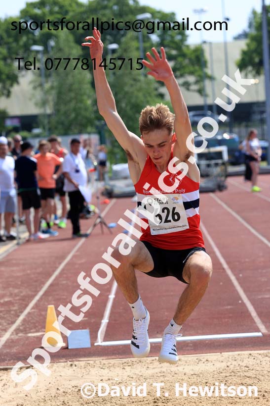 Mens Under-20s Long Jump, 2024 North Eastern Track and Field Champs., Middlesbrough.  Photo: David T. Hewitson/Sports for All Pics